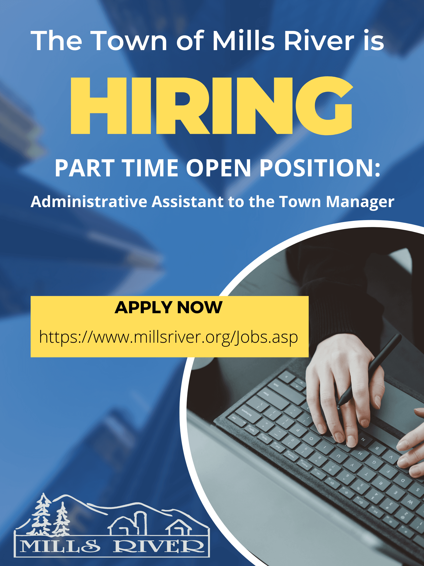 Blue Modern We Are Hiring (Poster)